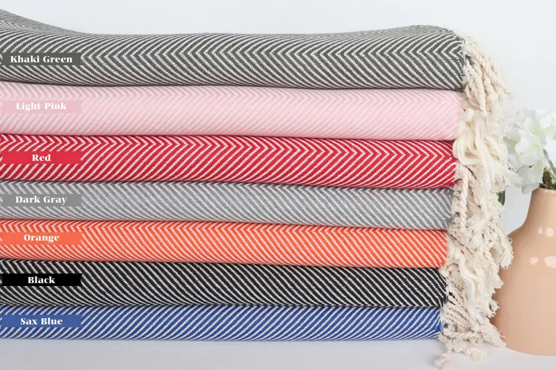 Bachelorette Party Favor, Luxury towel, Travel Towel, 70x40 Cotton Herringbone Towel, Beach Size Towel, Holiday Towel, Best Beach Towel, Summer Gift - 2