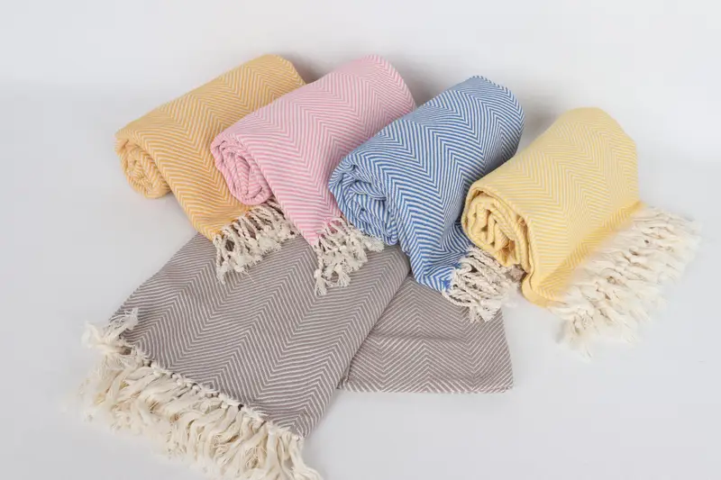 Bachelorette Party Favor, Luxury towel, Travel Towel, 70x40 Cotton Herringbone Towel, Beach Size Towel, Holiday Towel, Best Beach Towel, Summer Gift - 4