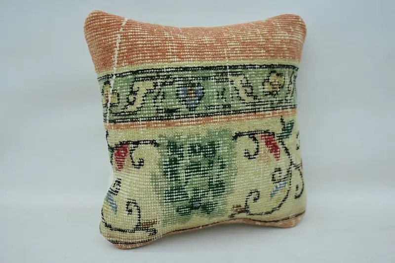 14x14 Beige Pillow, Pillow Case, Interior Designer Pillow, Handmade Kilim Cushion, Gift Pillow, Personalized Gift Pillow Pillow Sham - 2