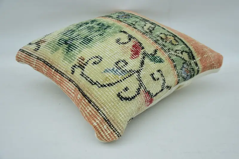 14x14 Beige Pillow, Pillow Case, Interior Designer Pillow, Handmade Kilim Cushion, Gift Pillow, Personalized Gift Pillow Pillow Sham - 6