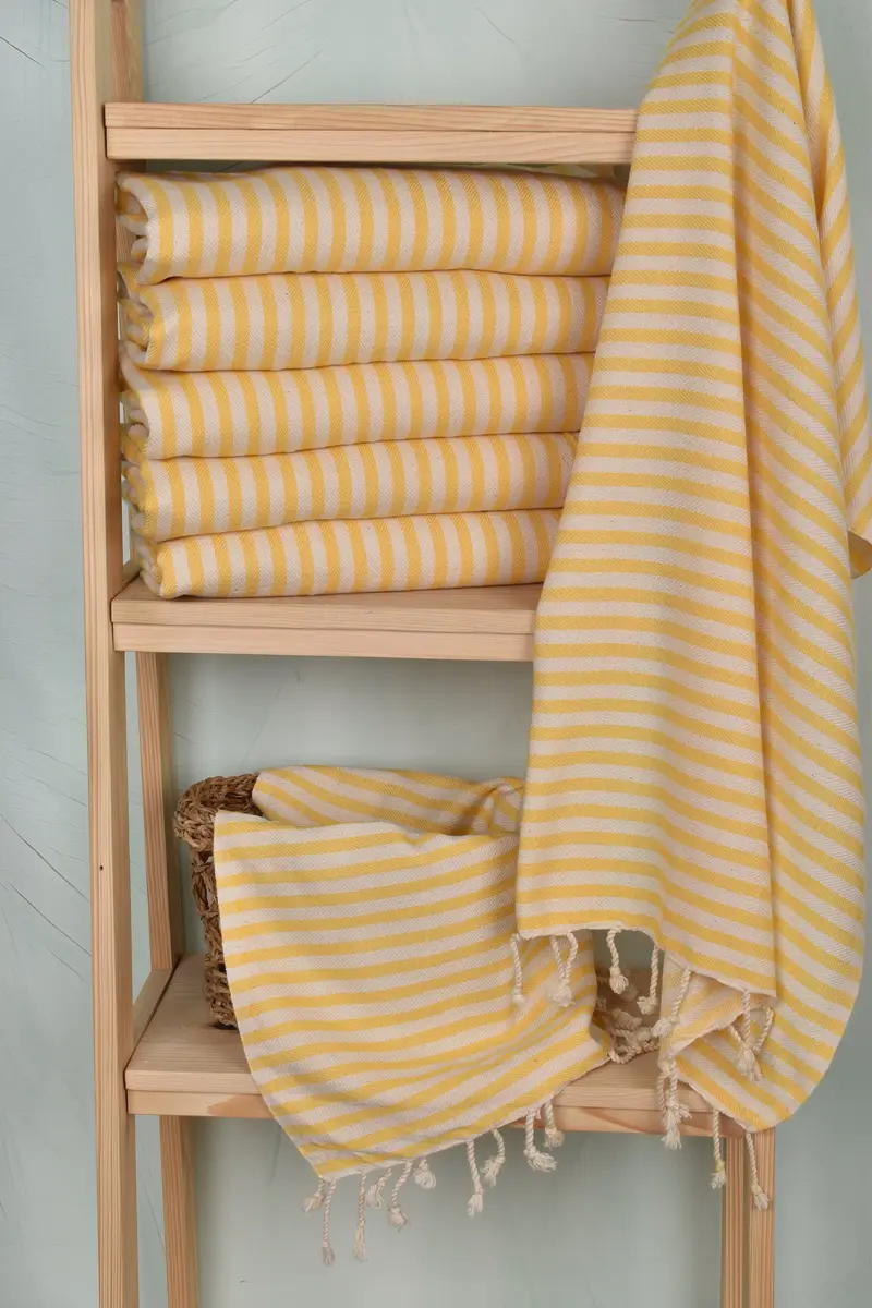 Customized Towels, Spa Towel, Wedding Favors, Personalized Kitchen Towel, 40x18 Cotton Striped Towel, Organic Tea Towel, Monogram Hand Towel - 3