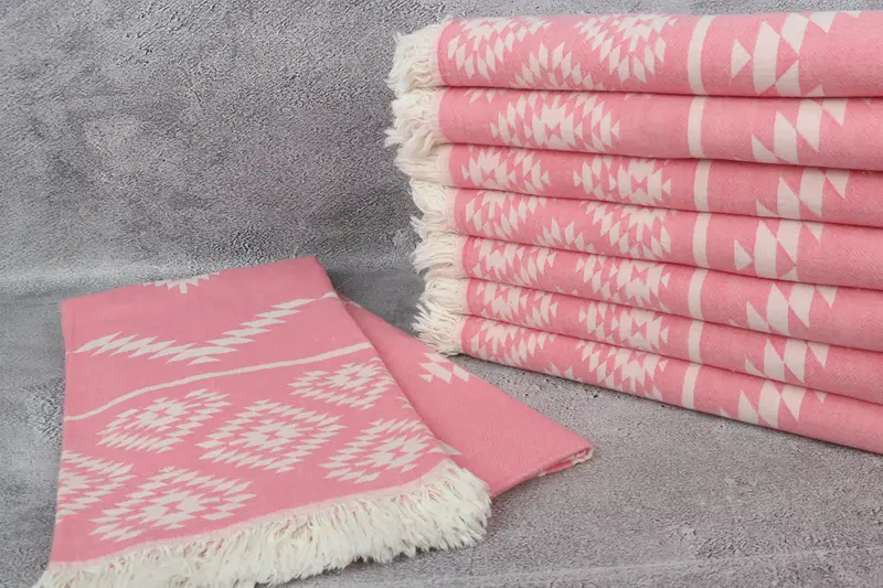 70x36 Cotton Kilim Towel, Lightweight towel, Thin towel, Handmade Gift, Friends Beach Towel, Spa Towel, Employee Gifts, Handwoven Turkish bath towel - 2