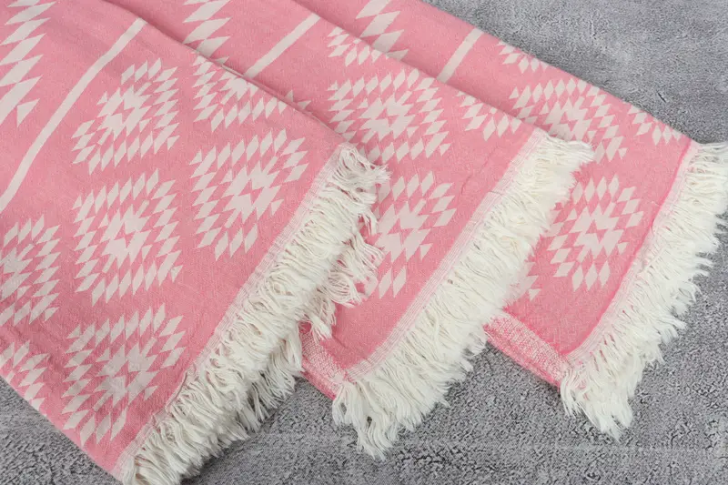 70x36 Cotton Kilim Towel, Lightweight towel, Thin towel, Handmade Gift, Friends Beach Towel, Spa Towel, Employee Gifts, Handwoven Turkish bath towel - 5
