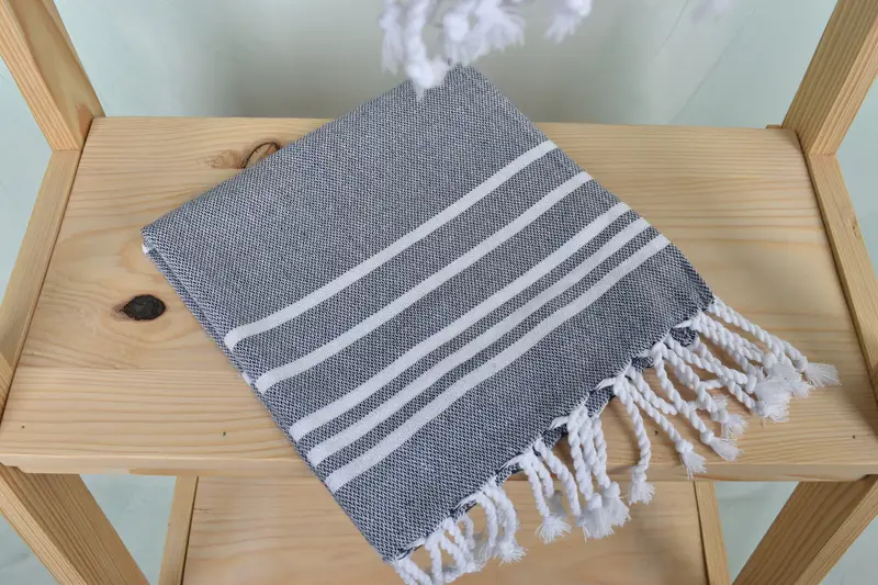 Monogram Hand Towel, Best Wedding Gift, Family Gift, Organic Towel, Bathroom Towels, 38x18 Cotton Striped Towel, Wedding Gift, Girl Trip Party Favor - 5