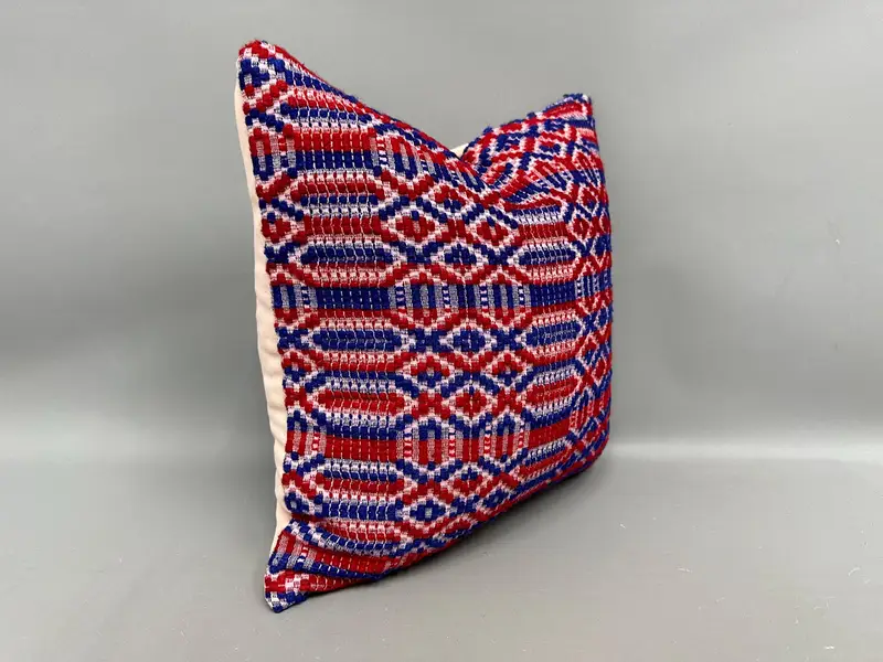 18x18 Red Cushion, Vintage Kilim Pillow, Aztec Pillow Case, Ethnical Kilim Rug Pillow, Turkish Kilim Pillow, Farmhouse Cushion Case, Pillow Cover - 2