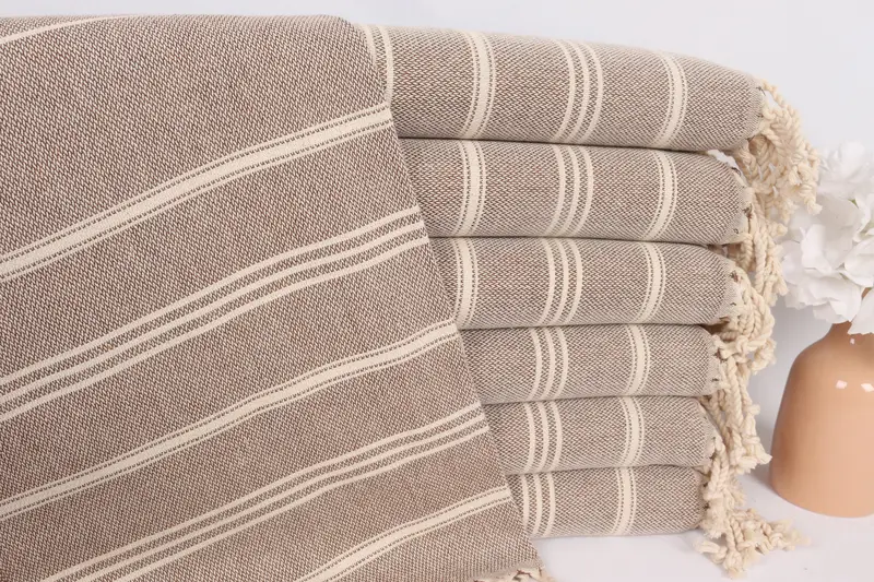 Custom Hand Towel, Wedding Gift Ideas, Holiday Towel, 36x24 Cotton Striped Towel, Organic Towel, Best Friend Gift, Personalized Gift, Kitchen Towel - 1
