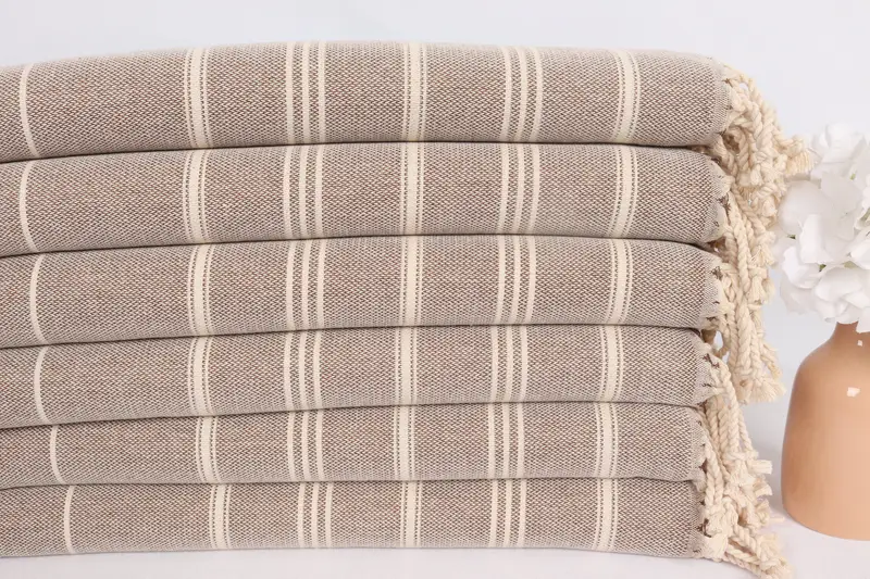 Custom Hand Towel, Wedding Gift Ideas, Holiday Towel, 36x24 Cotton Striped Towel, Organic Towel, Best Friend Gift, Personalized Gift, Kitchen Towel - 3