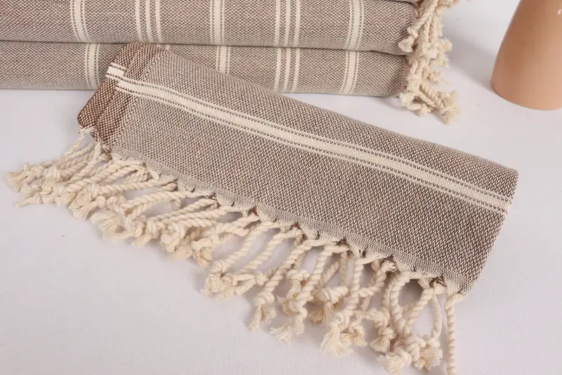 Custom Hand Towel, Wedding Gift Ideas, Holiday Towel, 36x24 Cotton Striped Towel, Organic Towel, Best Friend Gift, Personalized Gift, Kitchen Towel - 4