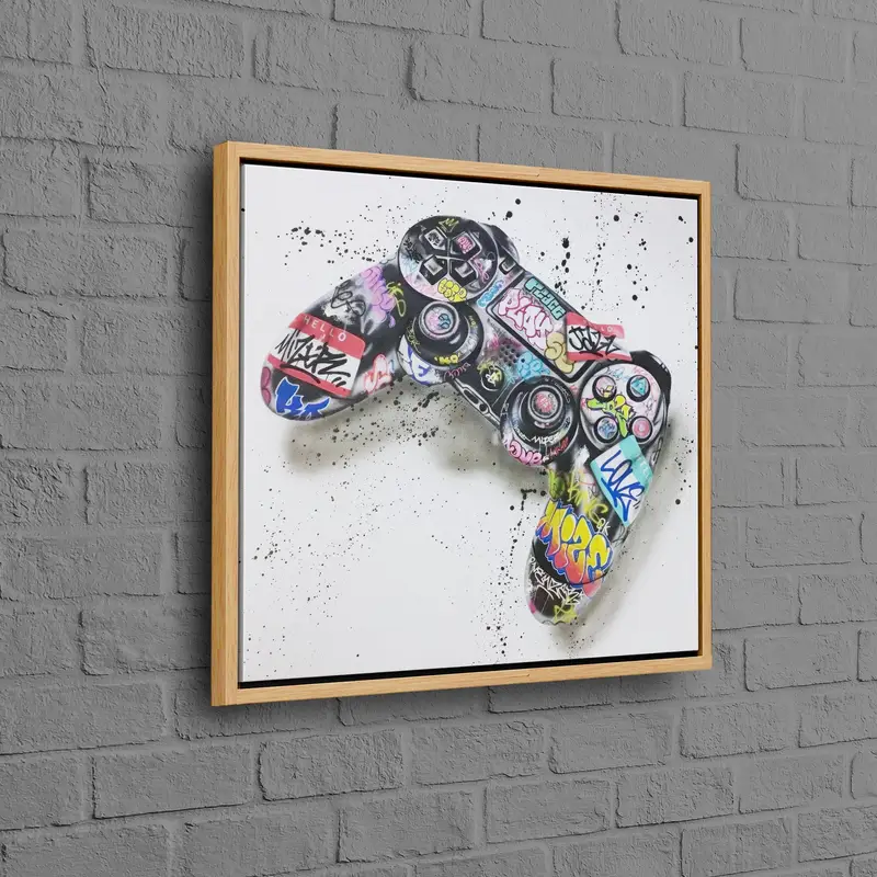 ゲームルームと男の洞窟用の芸術的なバンクシーグラフィティキャンバス