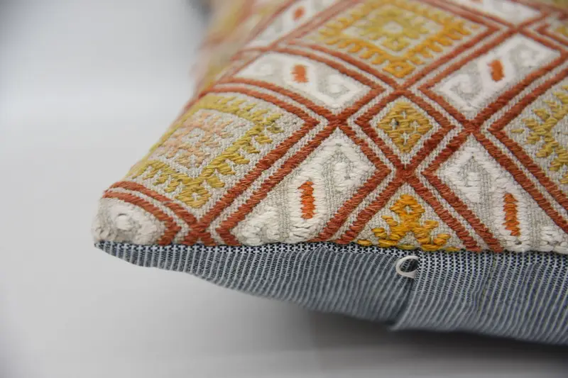 Natural Cushion Case, Toss Pillow Sham, 12x20 Yellow Cushion Cover, Pillow for Sofa, Cushion Cover, Vintage Pillow, Interior Designer Pillow - 6
