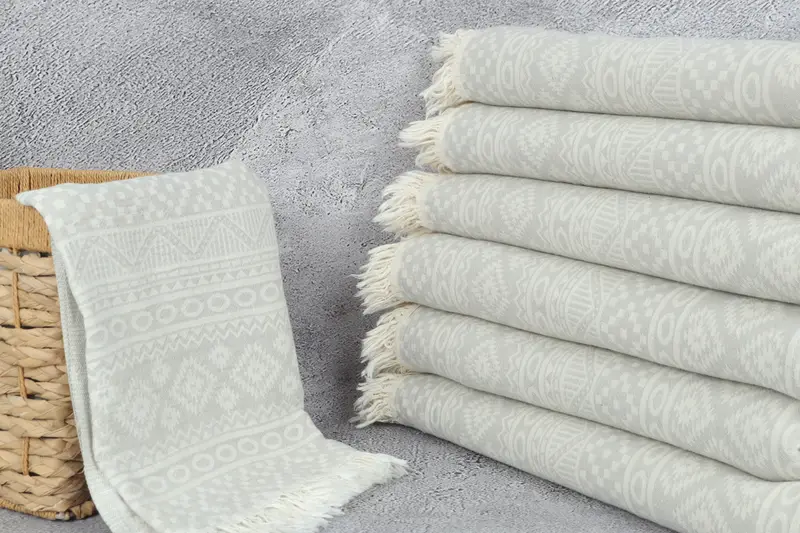 68x36 Cotton Geometric Towel, Sand-resistant towel, Personalized Turkish Towel, Personalized Gifts, Beach Towel Monogram, Handmade Gift - 4