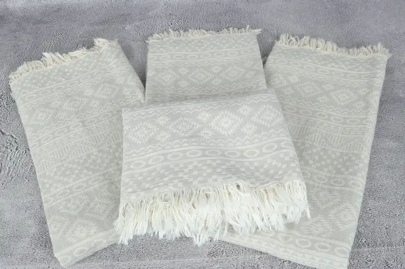 68x36 Cotton Geometric Towel, Sand-resistant towel, Personalized Turkish Towel, Personalized Gifts, Beach Towel Monogram, Handmade Gift - 5