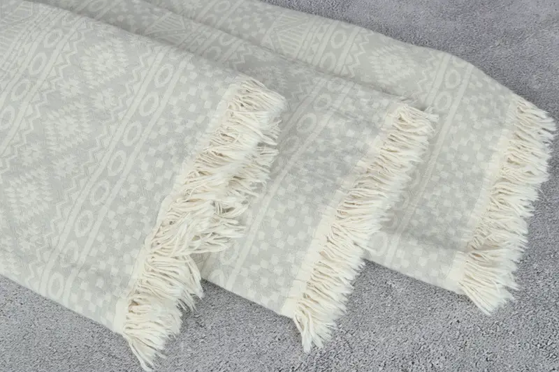 68x36 Cotton Geometric Towel, Sand-resistant towel, Personalized Turkish Towel, Personalized Gifts, Beach Towel Monogram, Handmade Gift - 6