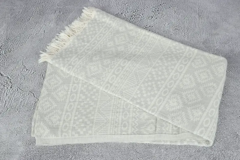 68x36 Cotton Geometric Towel, Sand-resistant towel, Personalized Turkish Towel, Personalized Gifts, Beach Towel Monogram, Handmade Gift - 7