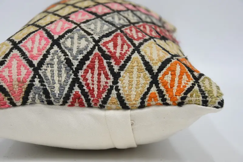 Southwestern Pillow Cover, Boho Pillow Sham Cover, 12x24 Green Cushion, Ethnical Kilim Rug Pillow, Vintage Kilim Throw Pillow, Cushion Cover - 5