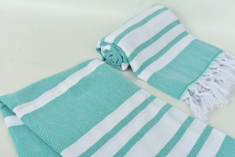 Cotton towel, Organic towel, 68x36 Cotton Chevron Towel, Organic cotton peshtemal for spa and beach, Christmas Favors, Quick-Dry Beach Towel - 7