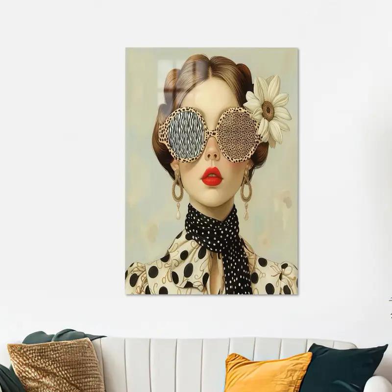 女性の芸術的な女の子の部屋のためのエレガントな抽象的な花のキャンバス