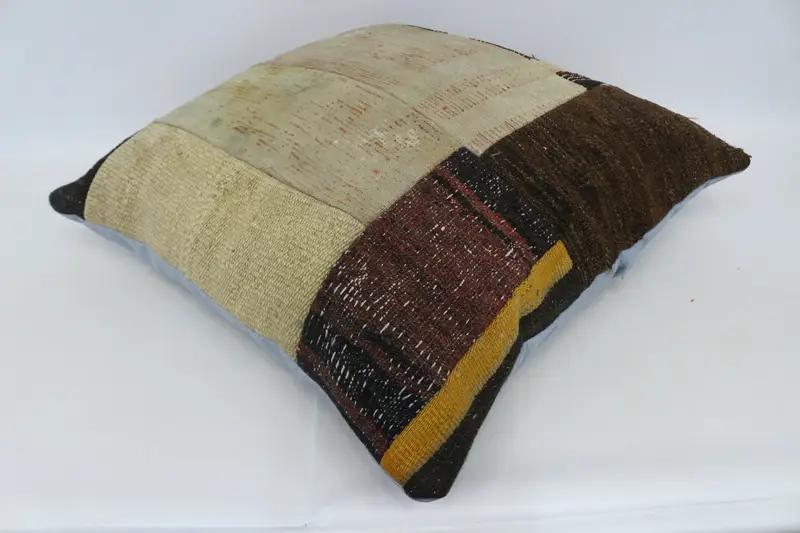 Pillow Cover, Vintage Kilim Pillow, Pillow for Couch, 28x28 Beige Pillow, Turkish Pillow, Accent Pillow Cover, Hippie Throw Cushion - 6