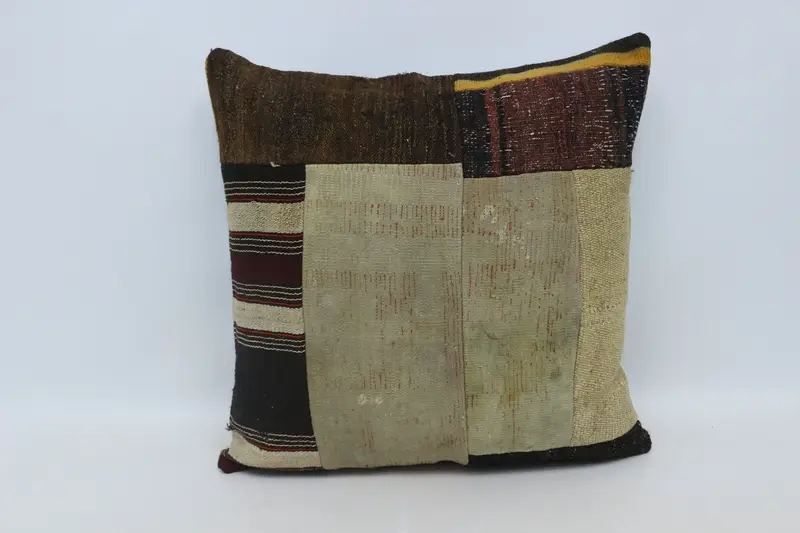 Pillow Cover, Vintage Kilim Pillow, Pillow for Couch, 28x28 Beige Pillow, Turkish Pillow, Accent Pillow Cover, Hippie Throw Cushion - 1