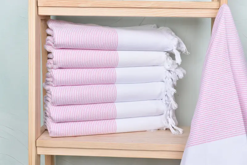 Pink Cotton Towel for Home, 40x71 Inches