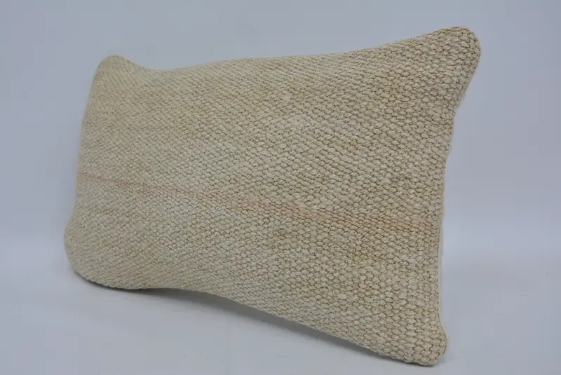 Pillow for Couch, Kilim Pillow, Pillow Cover, 12x20 Beige Cushion, Tribal Pillow Cover, Outdoor Throw Pillow, Boho Pillow Sham Cover - 4