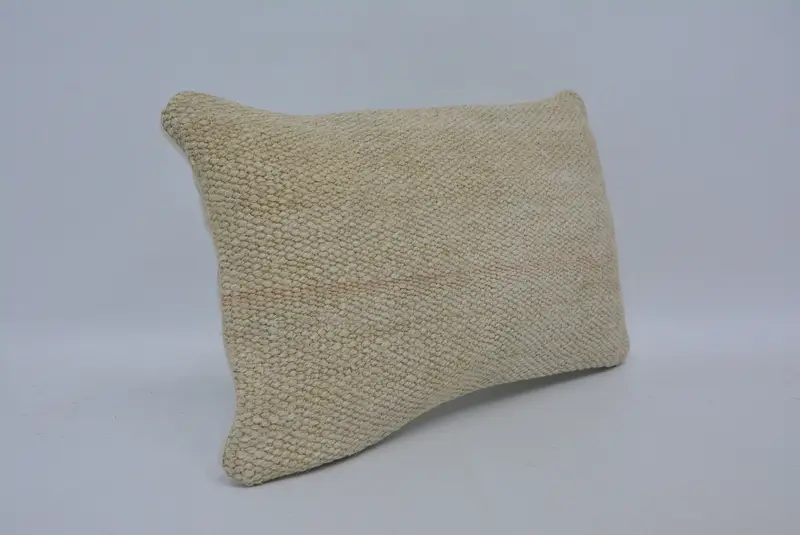Pillow for Couch, Kilim Pillow, Pillow Cover, 12x20 Beige Cushion, Tribal Pillow Cover, Outdoor Throw Pillow, Boho Pillow Sham Cover - 3