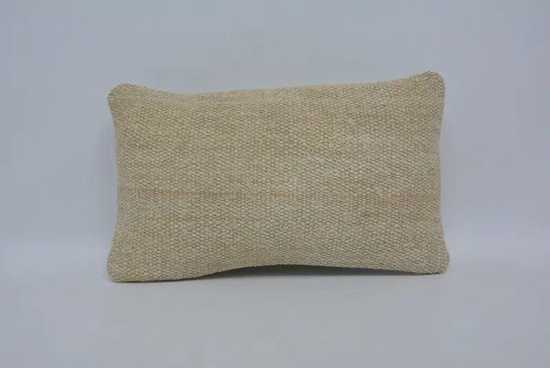 Pillow for Couch, Kilim Pillow, Pillow Cover, 12x20 Beige Cushion, Tribal Pillow Cover, Outdoor Throw Pillow, Boho Pillow Sham Cover - 1