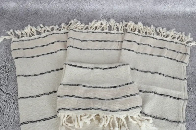 Personalized Bridesmaid Gift, Turkish Tea Towel, Personalized Dish Towel, Bachelor Towel, Turkish Towel Hand Towel, 40x20 Linen Striped Towel - 4