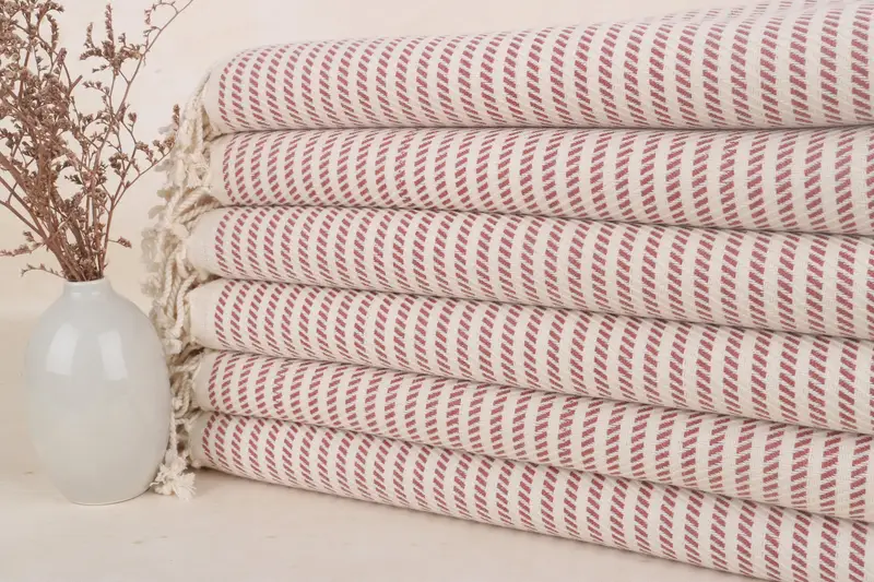 Turkish Bath Towel Personalized Gift Beige Polka Dot, 40x71 Inches