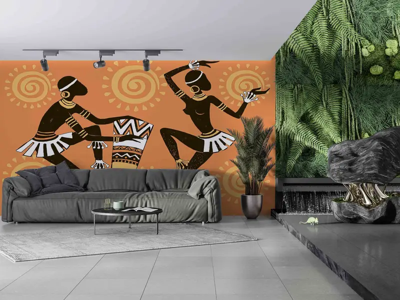 African Dancers Wall Poster, African Woman Wall Poster, Abstract Wall Poster, African Man Paper Art, Custom Wall Paper, 3D Wall Paper, - 10