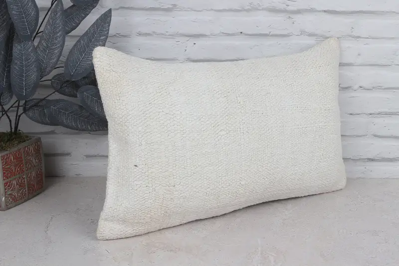 Kilim Pillow Cover, 12x20 White Pillow Case, Gift Pillow, Ethnic Throw Cushion, Accent Pillow Case, Pillow Case, Throw Kilim Pillow - 3