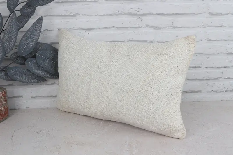 Kilim Pillow Cover, 12x20 White Pillow Case, Gift Pillow, Ethnic Throw Cushion, Accent Pillow Case, Pillow Case, Throw Kilim Pillow - 4