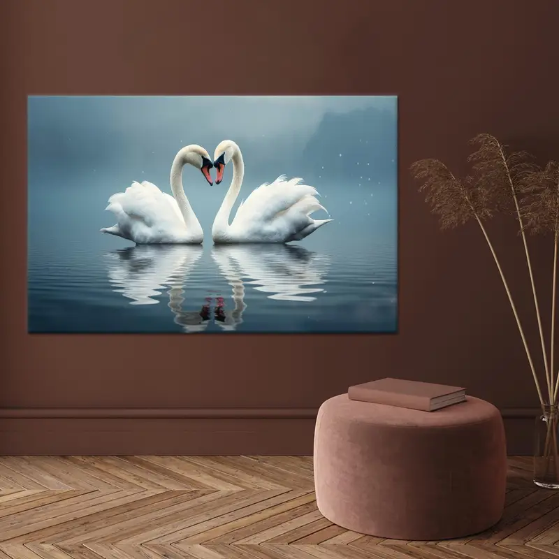 Kuğu Denizi Kanvas: Ev Dekorasyonu için Zarif Baskılı Sanat