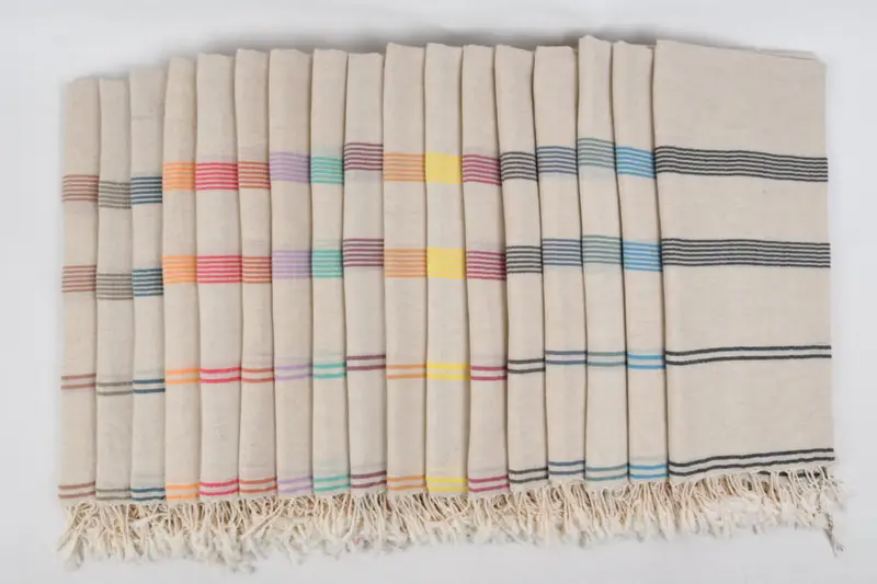 Cotton towel, Yoga Towel, Baby Boy Gift, 80x36 Cotton Striped Towel, Personalized Bridesmaid Gift, Embroidery Towel, Bridesmaid Gifts, Organic Towel - 3