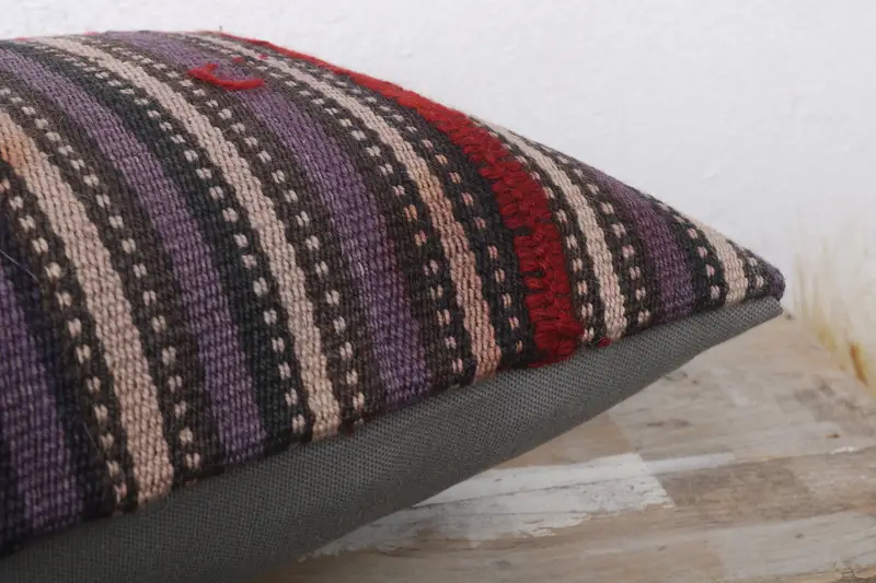 Armchair Cushion, Antique Pillows, 12x24 Blue Cushion Cover, Pillow Case, Nomadic Pillow Cover, Pillow for Sofa, Boho Pillow Sham Cover - 6