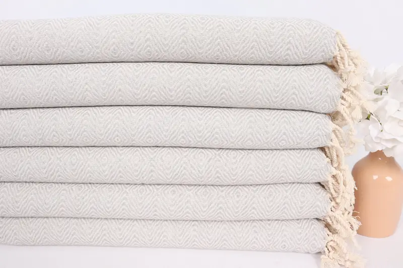 Small Bath Towels, Employee Gifts, Wedding Favors, Gym Towel, 36x18 Cotton Zigzag Diamond Towel, Monogram Turkish Bath Towel, Personalized Gifts - 3