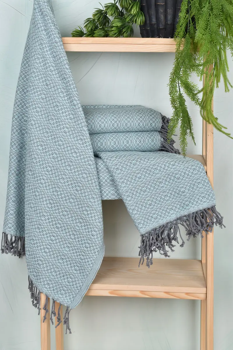 Beach Towel Gift, Antibacterial Turkish peshtemal towel, Fouta towel, Lightweight Turkish towel, 70x40 Cotton Geometric Towel, Bachelor Party Favors - 6