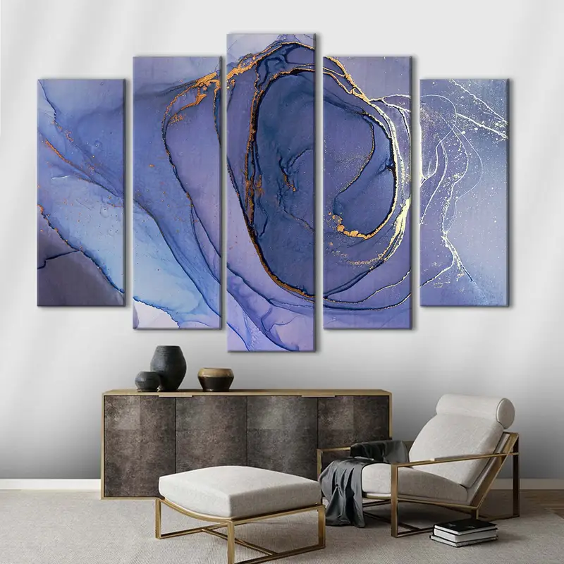 Marble Canvas Decor, Blue Abstract Art, Marble Canvas Print, Abstract Wall Decor, Canvas Painting,Blue Marble Wall Art, Abstract Marble Art, - 3