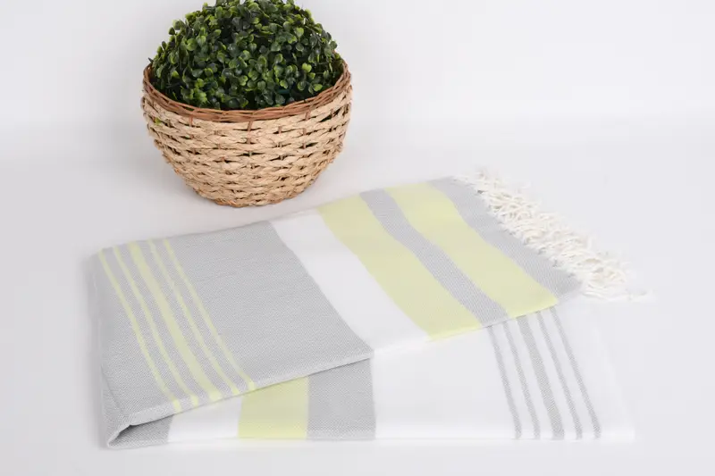 Gift For Him, Wedding Towel, Turkish towel, 70x40 Cotton Striped Towel, Large Turkish Towel, Thin and lightweight Turkish peshtemal, Birthday Gift - 4