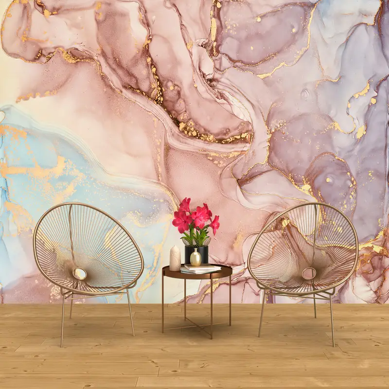 Modern Wall Painting, 3d Wall Paper, Abstract Wall Painting, Wall Paper Peel and Stick, Modern Wall Paper, Marble Wall Art, - 2