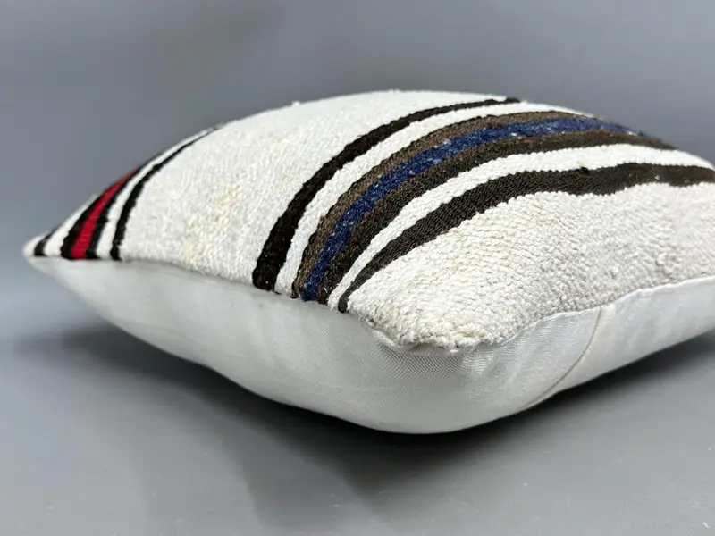 Pillow, Kilim Rug Pillow Case, Pillow for Sofa, 18x18 White Pillow Case, Throw Kilim Pillow, Personalized Gift Pillow Pillow, Handmade Kilim Cushion - 6