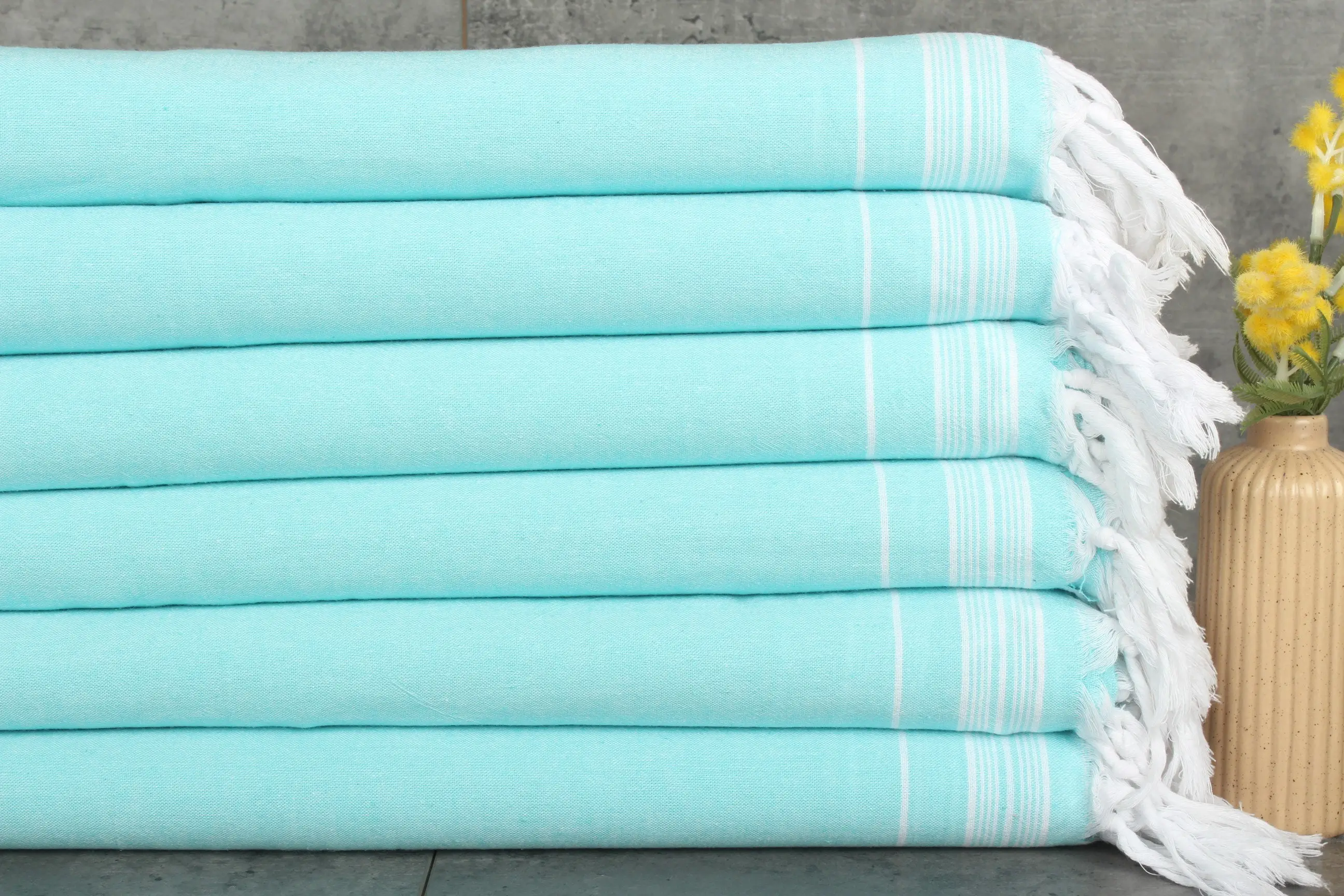 Tablecloth Throw Blanket Couch Light Mint 2 Cotton Throw, 56x91 Inches - 1