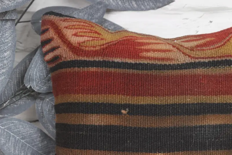 Pillow for Sofa, Vintage Kilim Pillow, Handmade Throw Cushion Case, 12x12 Red Pillow, Muted Cushion, Gift Pillow, Pillow - 2