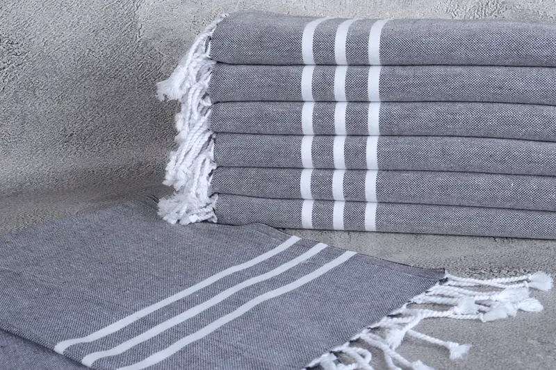 40x20 Cotton Striped Towel, Personalized Dish Towel, Gym Towel, Guest Towel, Gifts For Him, Grandma Gift, Wedding Favors, Personalized Kitchen Towel - 2