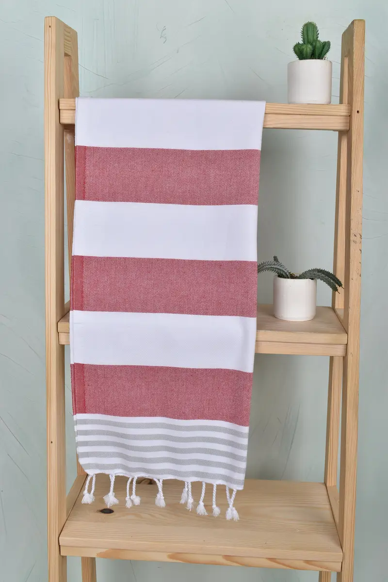 Bridal Shower Favors, Personalized Gift, Bridesmaid Gifts, Monogrammed Hand Towel, Beach Wedding Favor, 40x24 Cotton Striped Towel, Birthday Gift - 8