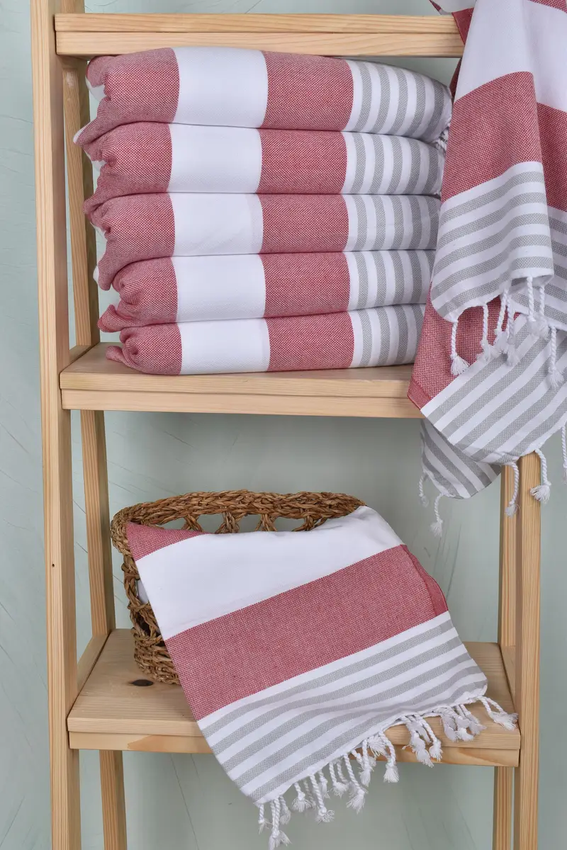 Bridal Shower Favors, Personalized Gift, Bridesmaid Gifts, Monogrammed Hand Towel, Beach Wedding Favor, 40x24 Cotton Striped Towel, Birthday Gift - 3