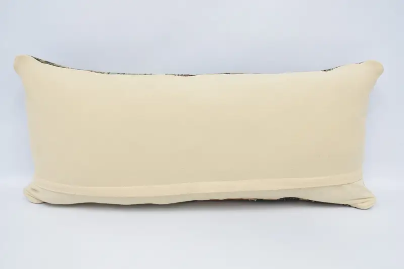 Decorative Cushion Case, Pillow, Gift Pillow, 16x36 Beige Cushion, Interior Designer Pillow, Handmade Kilim Cushion, Turkish Rugs Cushion - 6