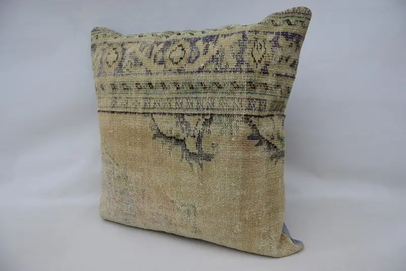 Cushion Case, Gift Pillow, 32x32 Beige Pillow, Pillow for Couch, Personalized Gift Pillow Pillow Cover, Ethnical Kilim Rug Pillow - 2