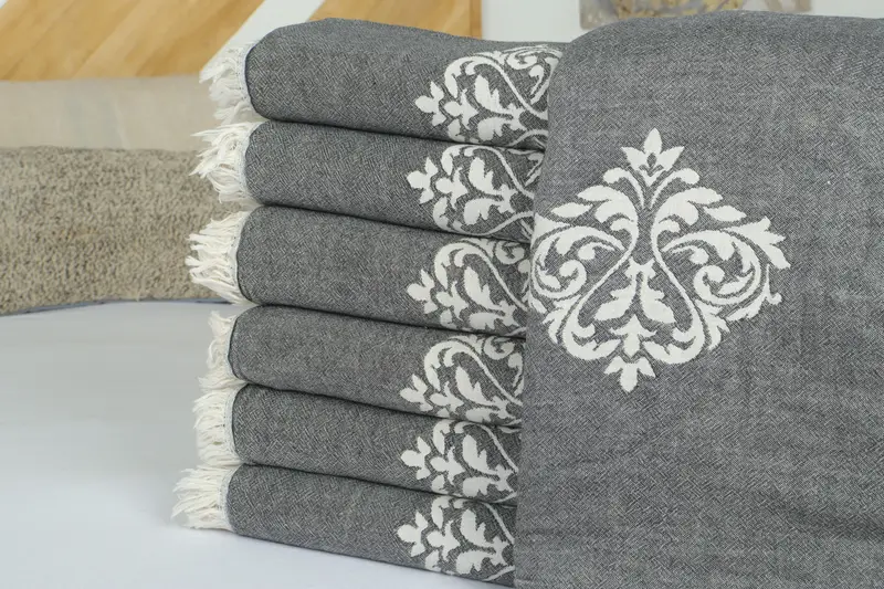 Bachelorette Gifts, Bachelorette Large Towel, 70x60 Cotton Baroque Towel, Bride Gift, Wedding Favors, Woven Throw Blanket, Turkish Blanket Throw - 2