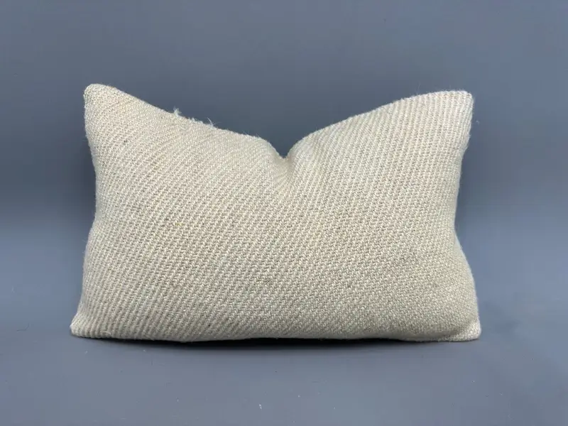 Accent Throw Pillow Case, Turkish Kilim Pillow, Vintage Kilim Pillow, 12x20 Beige Cushion Cover, Sofa Pillow, Kilim Pillow Cover, Pillow - 1